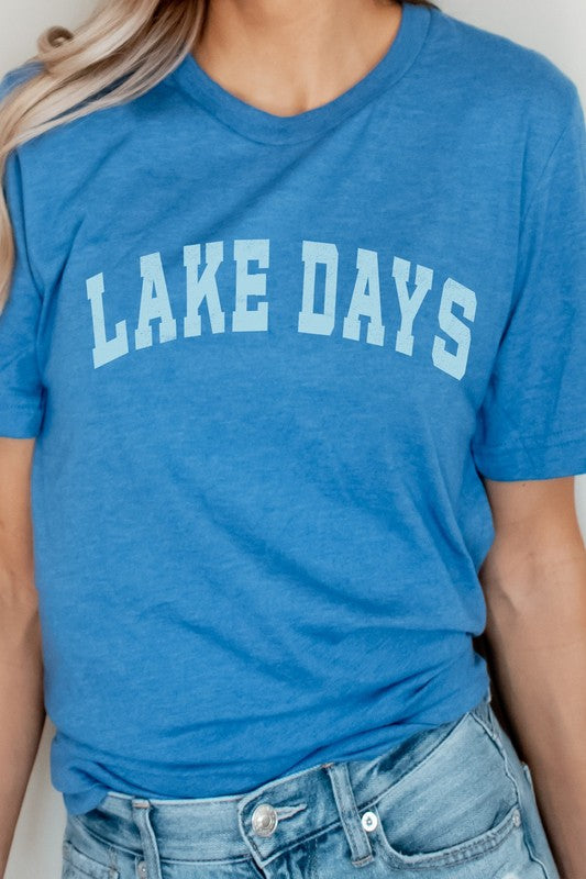 Lake Days Summer Fun Water Vacation Graphic Tee Shirt