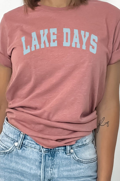 Lake Days Summer Fun Water Vacation Graphic Tee Shirt