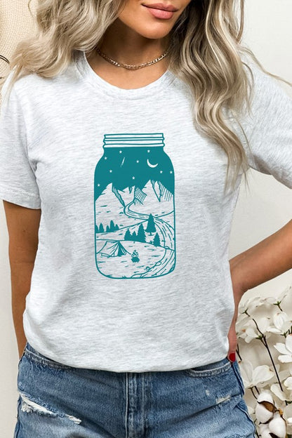 Summer Night Adventure in Mason Jar Graphic Tee Shirt