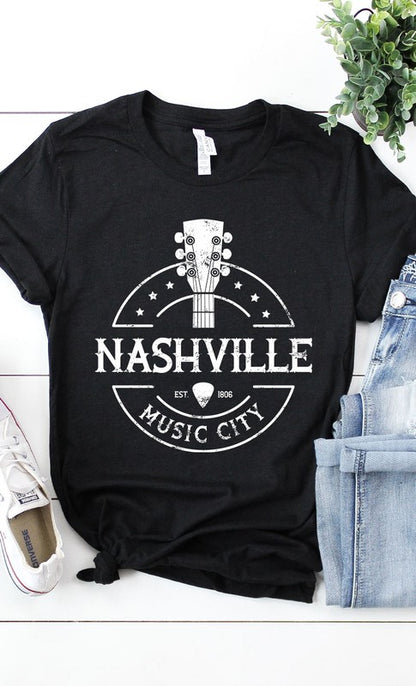 Nashville Music City Graphic Tee