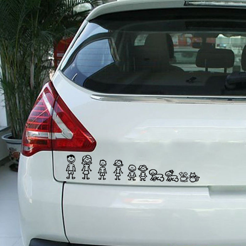 Big Family Cartoon Car Stickers