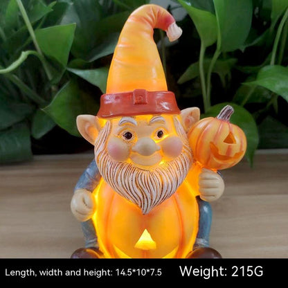 New Halloween Decorations Pumpkin Old Man Statue Home Resin Crafts