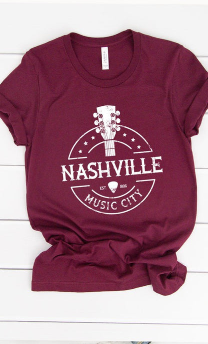 Nashville Music City Graphic Tee