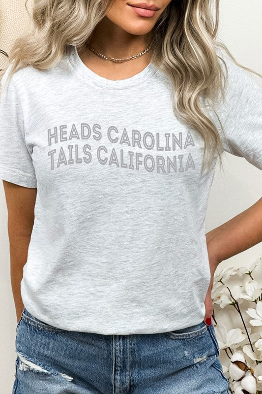 Heads Carolina Tails California Trip Graphic Tee