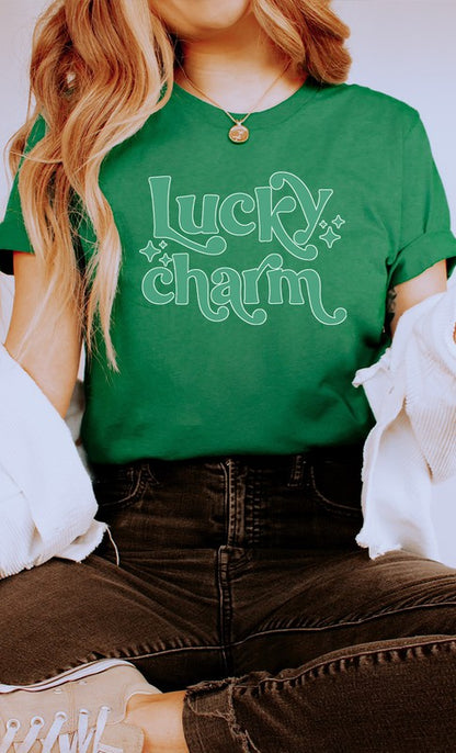 Lucky Charm St Patricks Graphic Tee Shirt