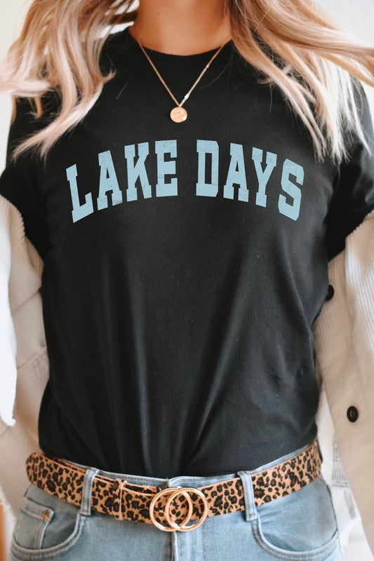 Lake Days Summer Fun Water Vacation Graphic Tee Shirt