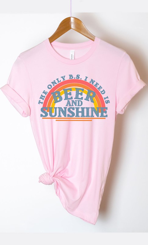 Beer and Sunshine Rainbow Graphic Tee