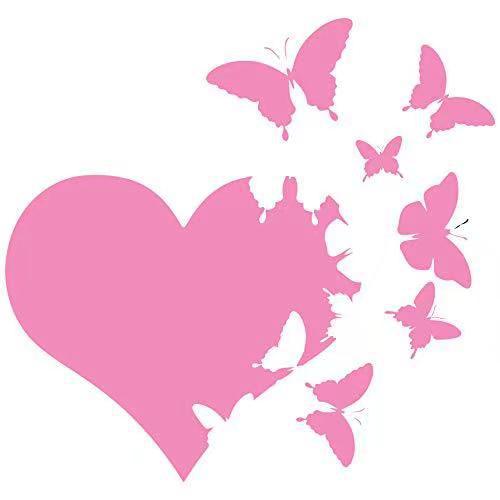 Love Butterfly Heart Car Stickers