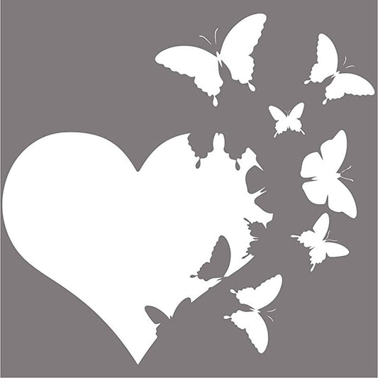 Love Butterfly Heart Car Stickers