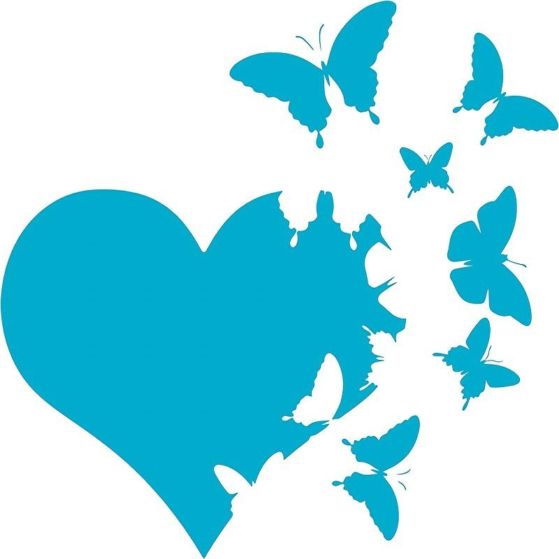 Love Butterfly Heart Car Stickers