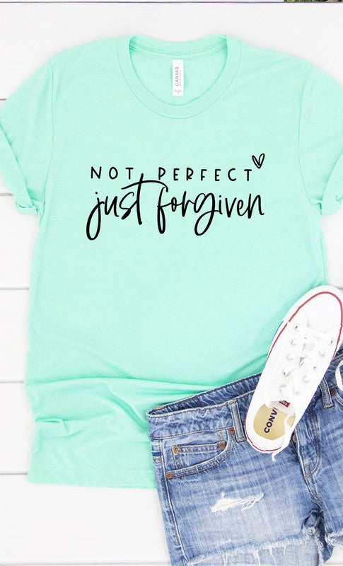 Not Perfect Just Forgiven Graphic Tee Shirt