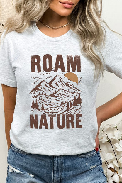 Roam Nature Mountain Valley Sun Graphic Tee Shirt