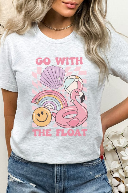 Distressed-Go With The Float Pool Toys Floaty Graphic Tee Shirt