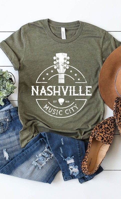 Nashville Music City Graphic Tee