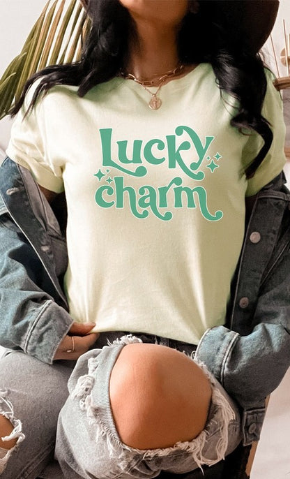 Lucky Charm St Patricks Graphic Tee Shirt