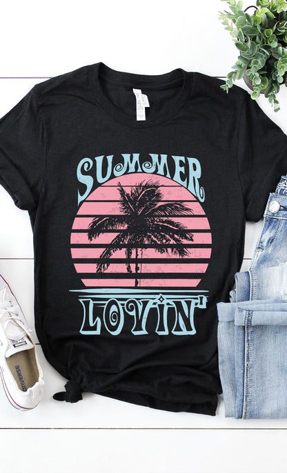 Retro Summer Lovin Graphic Tee Shirt