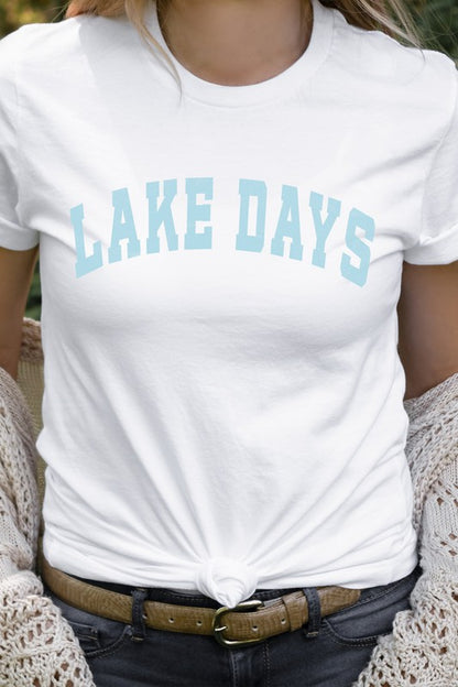 Lake Days Summer Fun Water Vacation Graphic Tee Shirt