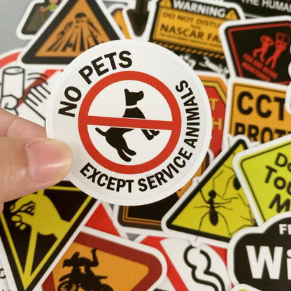 Warning Warning Sign Stickers Cross Border Amazon