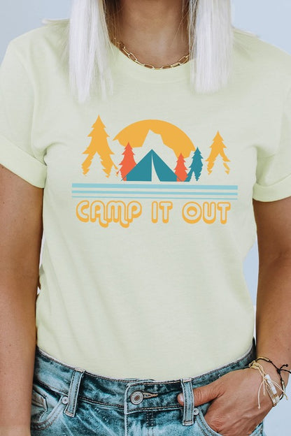 Camp It Out Tents in Forest Summer Graphic Tee Shirt