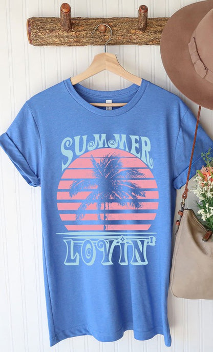 Retro Summer Lovin Graphic Tee Shirt