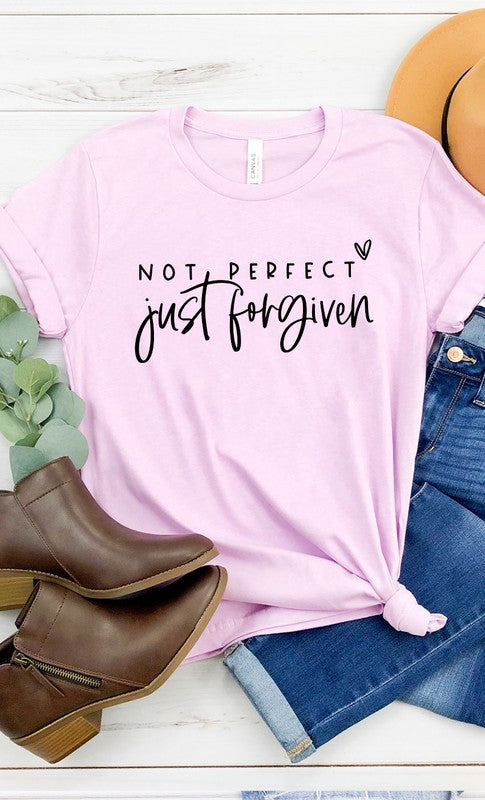 Not Perfect Just Forgiven Graphic Tee Shirt