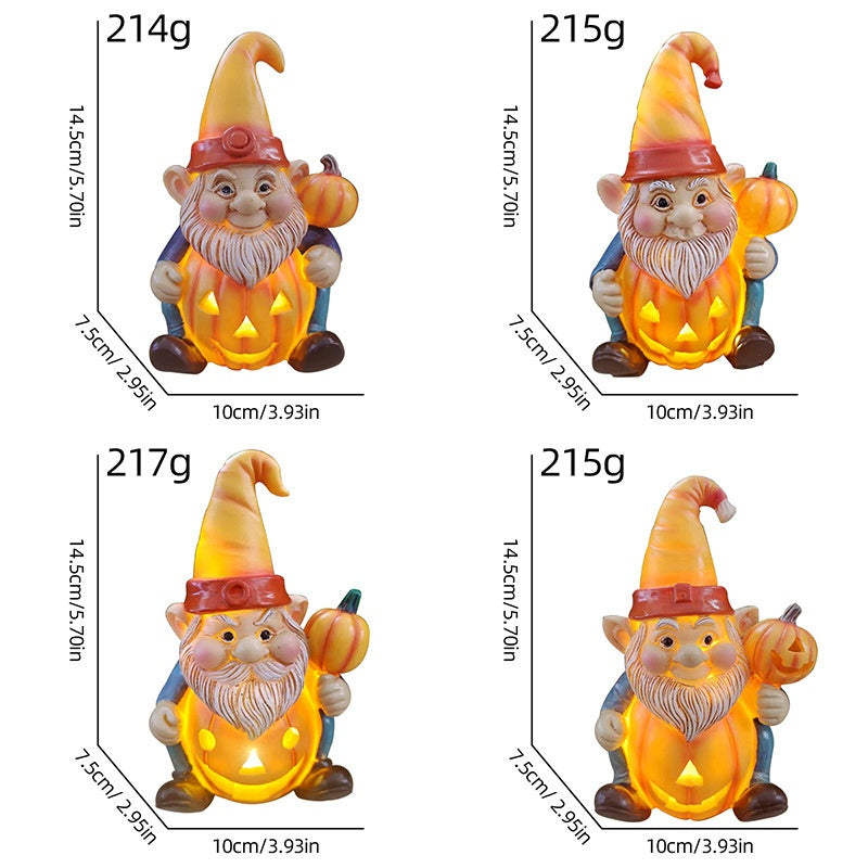 New Halloween Decorations Pumpkin Old Man Statue Home Resin Crafts