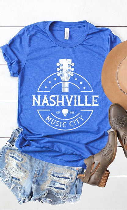 Nashville Music City Graphic Tee