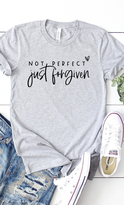 Not Perfect Just Forgiven Graphic Tee Shirt