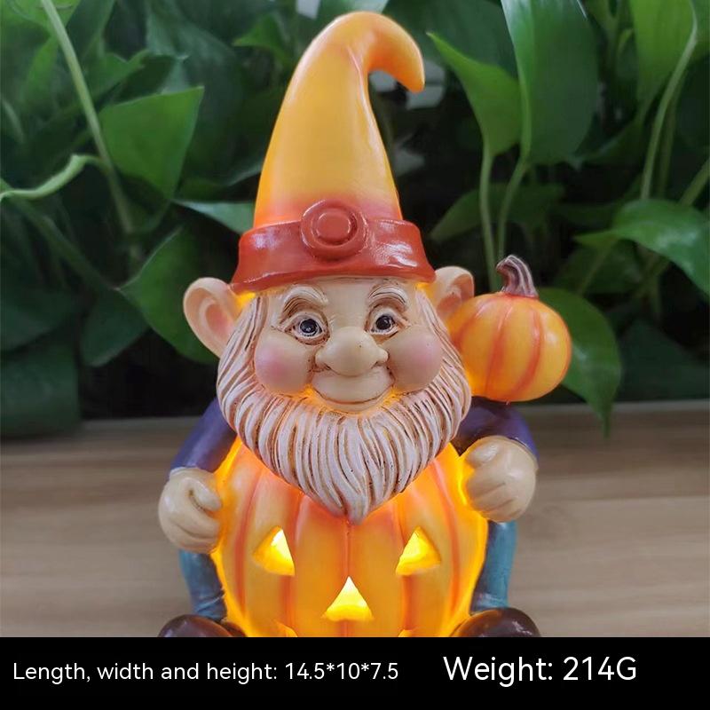 New Halloween Decorations Pumpkin Old Man Statue Home Resin Crafts